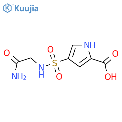 4-(Carbamoylmethyl)sulfamoyl-1H-pyrrole-2-carboxylic Acid structure