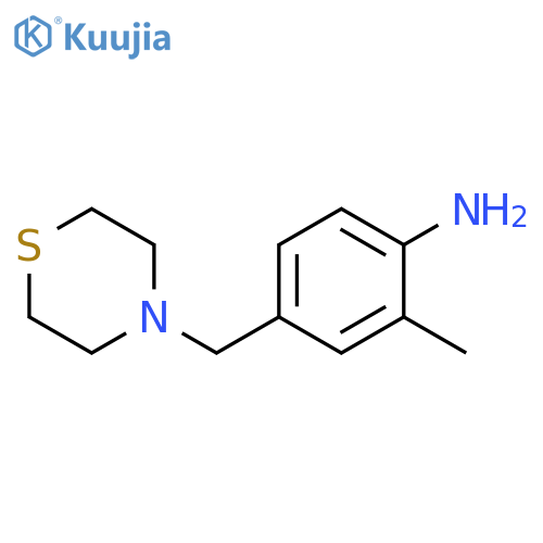 2-methyl-4-[(thiomorpholin-4-yl)methyl]aniline structure