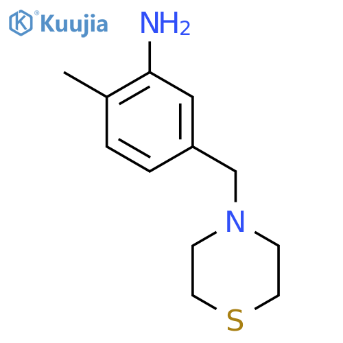 2-methyl-5-[(thiomorpholin-4-yl)methyl]aniline structure