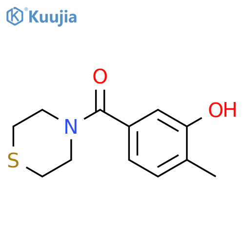 2-methyl-5-(thiomorpholine-4-carbonyl)phenol structure