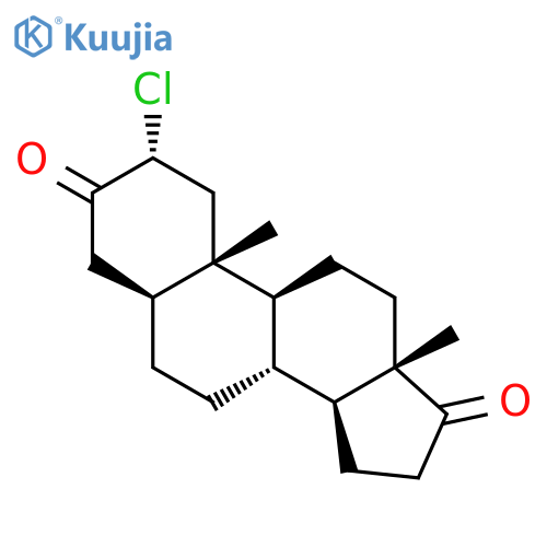 Androstane-3,17-dione, 2-chloro-, (2a,5a)- structure