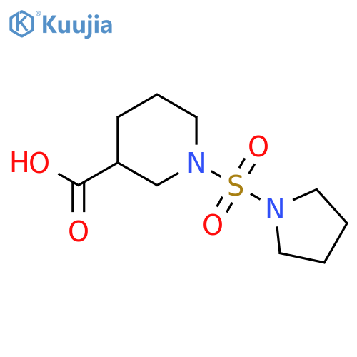 1-(Pyrrolidin-1-ylsulfonyl)piperidine-3-carboxylic acid structure