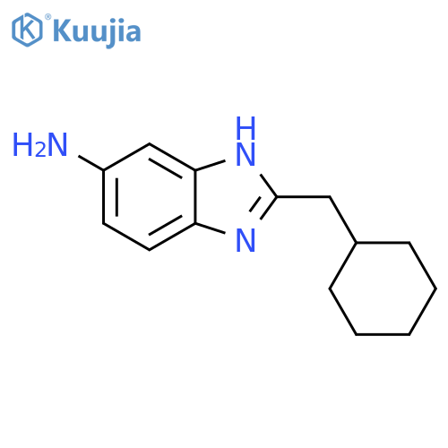 2-(cyclohexylmethyl)-1H-1,3-benzodiazol-5-amine structure