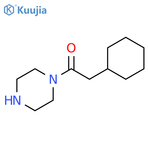 2-cyclohexyl-1-(piperazin-1-yl)ethan-1-one structure