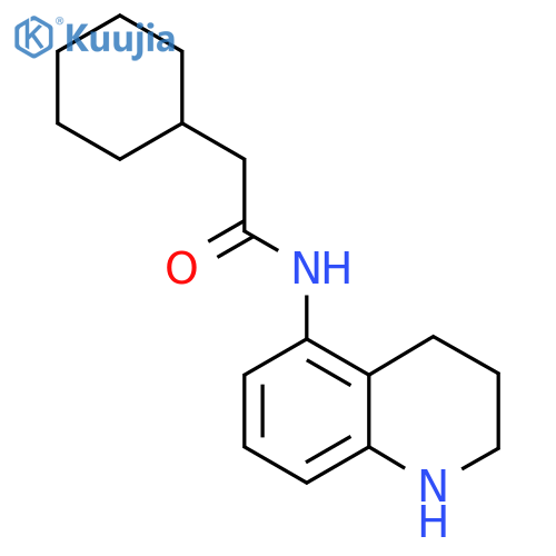 2-cyclohexyl-N-(1,2,3,4-tetrahydroquinolin-5-yl)acetamide structure
