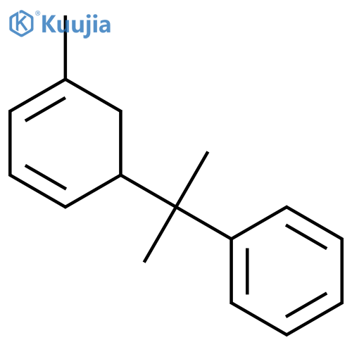 Benzene, [1-methyl-1-(5-methyl-2,4-cyclohexadien-1-yl)ethyl]- structure