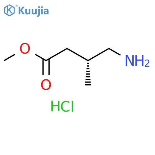Butanoic acid, 4-amino-3-methyl-, methyl ester, hydrochloride (1:1), (3R)- structure