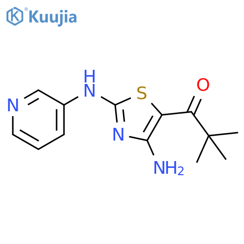 1-[4-Amino-2-(pyridin-3-ylamino)-1,3-thiazol-5-yl]-2,2-dimethylpropan-1-one structure