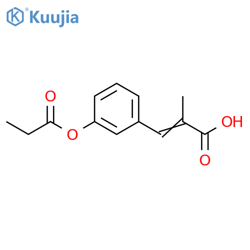 2-Propenoic acid, 2-methyl-3-[3-(1-oxopropoxy)phenyl]- structure
