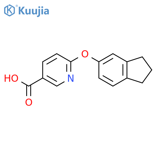 6-(2,3-Dihydro-1H-inden-5-yloxy)nicotinic acid structure