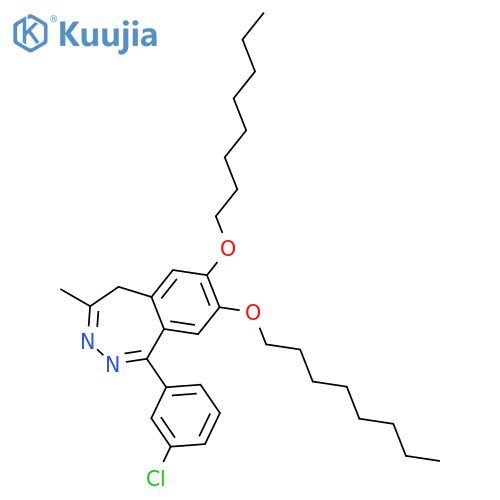 5H-2,3-Benzodiazepine, 1-(3-chlorophenyl)-4-methyl-7,8-bis(octyloxy)- structure