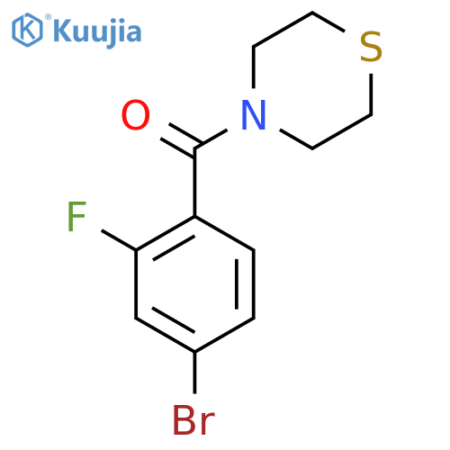 (4-Bromo-2-fluorophenyl)(thiomorpholino)methanone structure