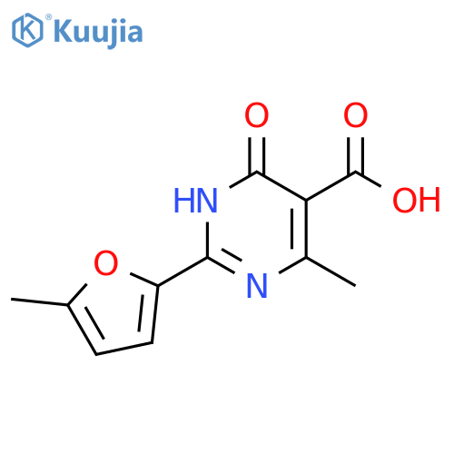 4-methyl-2-(5-methylfuran-2-yl)-6-oxo-1,6-dihydropyrimidine-5-carboxylic acid structure