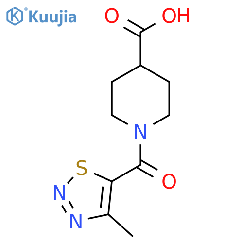 1-(4-Methyl-1,2,3-thiadiazole-5-carbonyl)piperidine-4-carboxylic acid structure