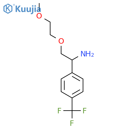 1-1-amino-2-(2-methoxyethoxy)ethyl-4-(trifluoromethyl)benzene structure