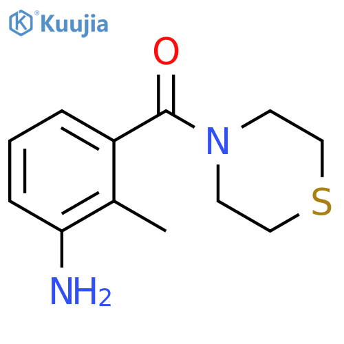 2-methyl-3-(thiomorpholine-4-carbonyl)aniline structure