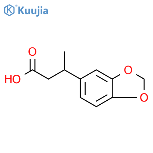 3-(1,3-dioxaindan-5-yl)butanoic acid structure
