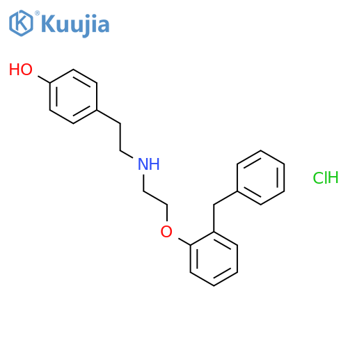 Phenol,4-[2-[[2-[2-(phenylmethyl)phenoxy]ethyl]amino]ethyl]-, hydrochloride (1:1) structure