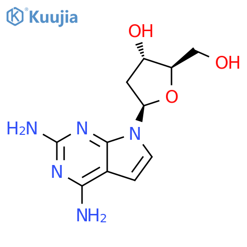 7H-Pyrrolo[2,3-d]pyrimidine-2,4-diamine, 7-(2-deoxy-β-D-erythro-pentofuranosyl)- structure