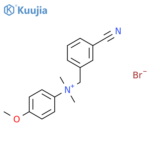Benzenemethanaminium, 3-cyano-N-(4-methoxyphenyl)-N,N-dimethyl-, bromide structure