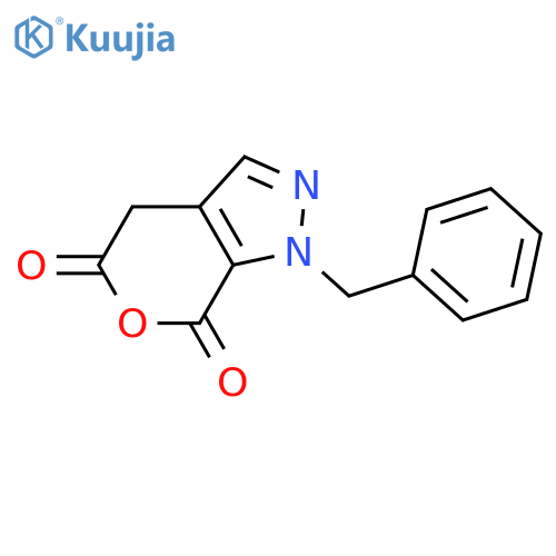 Pyrano[3,4-c]pyrazole-5,7-dione, 1,4-dihydro-1-(phenylmethyl)- structure