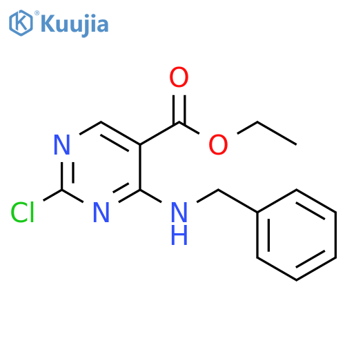 4-Benzylamino-2-chloro-pyrimidine-5-carboxylic acid ethyl ester structure