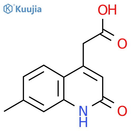 2-(7-Methyl-2-oxo-1,2-dihydroquinolin-4-yl)acetic acid structure