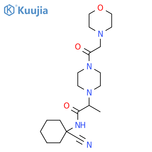 N-(1-Cyanocyclohexyl)-2-[4-(2-morpholin-4-ylacetyl)piperazin-1-yl]propanamide structure