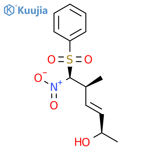 3-Hexen-2-ol, 5-methyl-6-nitro-6-(phenylsulfonyl)-, (2R*,5S*,6S*)- structure