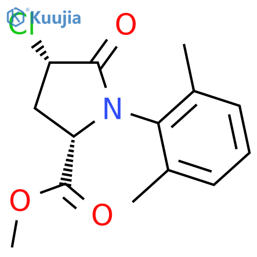Proline, 4-chloro-1-(2,6-dimethylphenyl)-5-oxo-, methyl ester, cis- structure