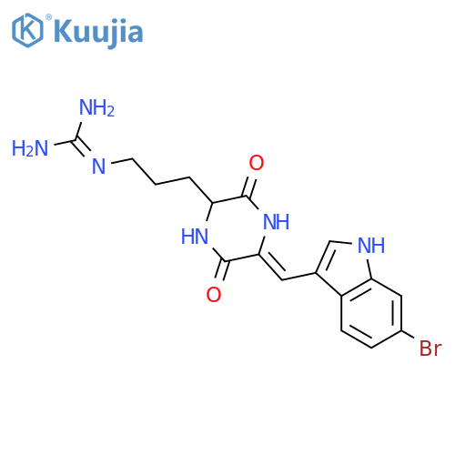 Guanidine,N-[3-[(2S)-5-[(5Z)-(6-bromo-1H-indol-3-yl)methylene]-3,6-dioxo-2-piperazinyl]propyl]- structure