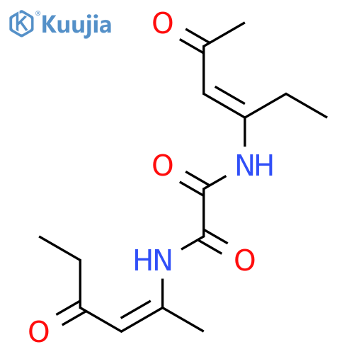 Ethanediamide, N-(1-ethyl-3-oxo-1-butenyl)-N'-(1-methyl-3-oxo-1-pentenyl)- structure