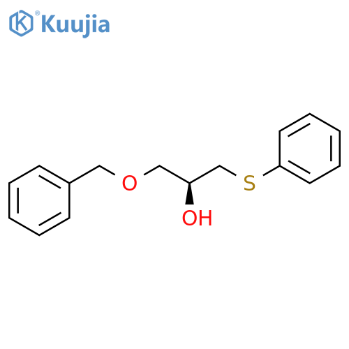 2-Propanol, 1-(phenylmethoxy)-3-(phenylthio)-, (S)- (9CI) structure