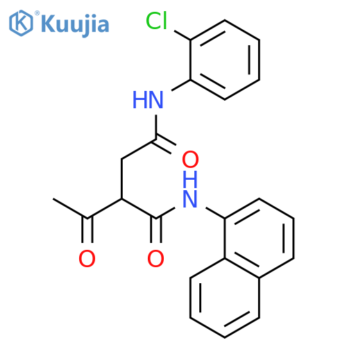 Butanediamide, 2-acetyl-N4-(2-chlorophenyl)-N1-1-naphthalenyl- structure