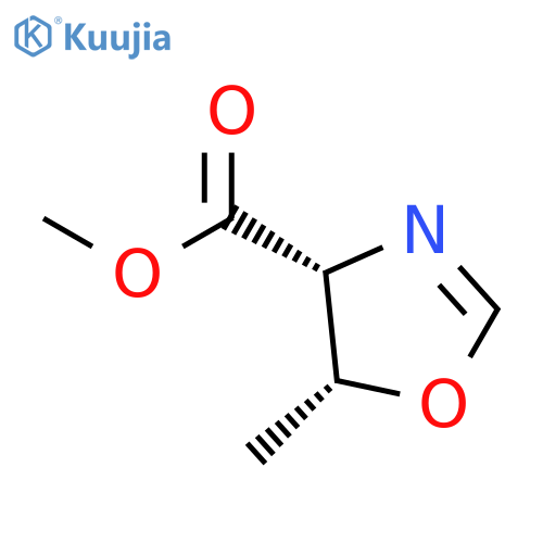 4-Oxazolecarboxylicacid, 4,5-dihydro-5-methyl-, methyl ester, (4R,5R)- structure