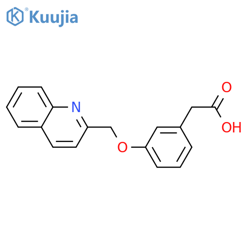 Benzeneacetic acid,3-(2-quinolinylmethoxy)- structure