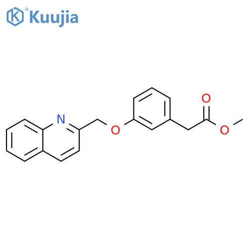 Benzeneacetic acid, 3-(2-quinolinylmethoxy)-, methyl ester structure