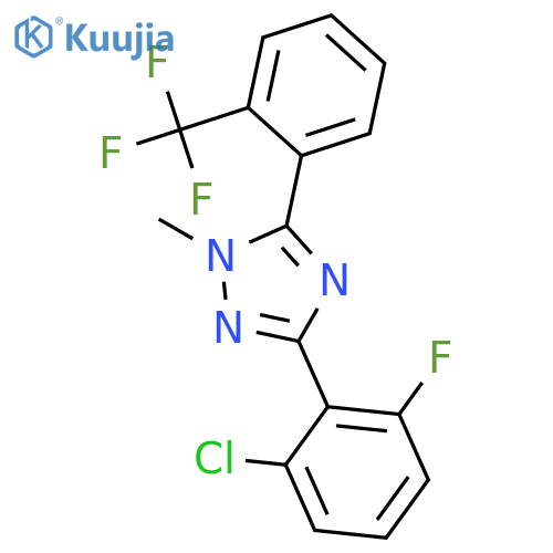 1H-1,2,4-Triazole, 3-(2-chloro-6-fluorophenyl)-1-methyl-5-[2-(trifluoromethyl)phenyl]- structure
