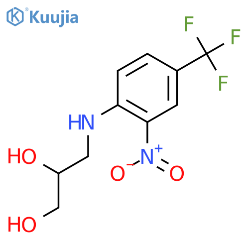 3-((2-Nitro-4-(trifluoromethyl)-phenyl)amino)propane-1,2-diol structure