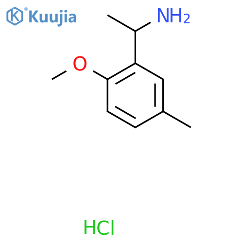 1-(2-Methoxy-5-methylphenyl)ethan-1-amine hydrochloride structure