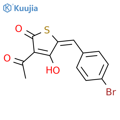 2(5H)-Thiophenone,3-acetyl-5-[(4-bromophenyl)methylene]-4-hydroxy- structure