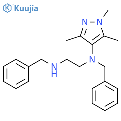 1,2-Ethanediamine,N,N'-bis(phenylmethyl)-N-(1,3,5-trimethyl-1H-pyrazol-4-yl)- structure