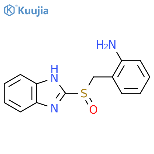 Benzenamine, 2-[(1H-benzimidazol-2-ylsulfinyl)methyl]- structure