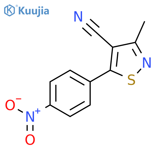 4-Isothiazolecarbonitrile, 3-methyl-5-(4-nitrophenyl)- structure