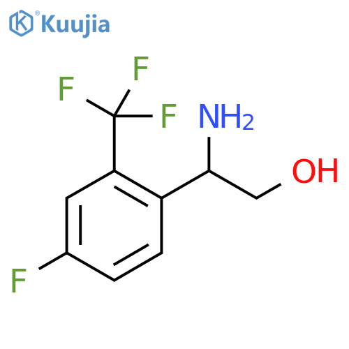 2-amino-2-4-fluoro-2-(trifluoromethyl)phenylethan-1-ol structure