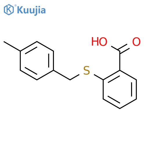 2-(4-Methylbenzyl)sulfanylbenzenecarboxylic Acid structure