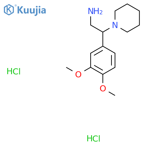 2-(3,4-Dimethoxy-phenyl)-2-piperidin-1-YL-ethylamine dihydrochloride structure