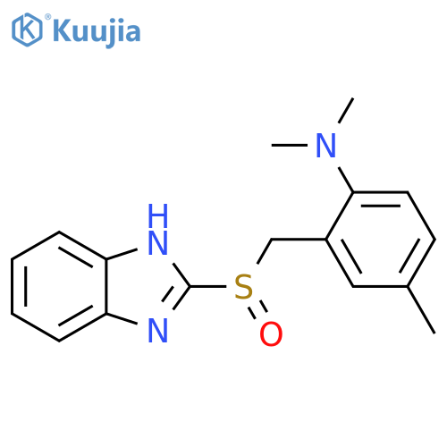 Benzenamine, 2-[(1H-benzimidazol-2-ylsulfinyl)methyl]-N,N,4-trimethyl- structure