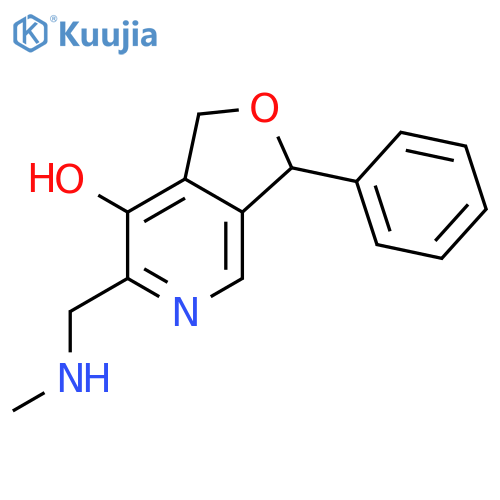 Furo[3,4-c]pyridin-7-ol, 1,3-dihydro-6-[(methylamino)methyl]-3-phenyl- structure