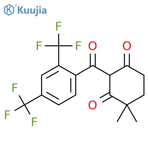 1,3-Cyclohexanedione, 2-[2,4-bis(trifluoromethyl)benzoyl]-4,4-dimethyl- structure